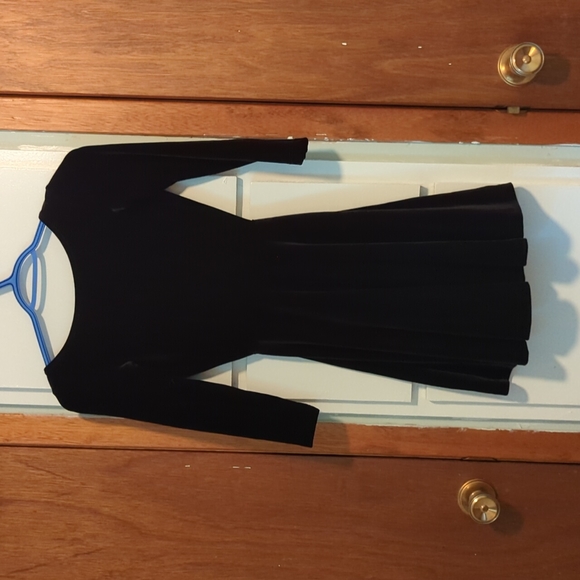 American Apparel Skater Dress Black Velvet - Picture 2 of 6